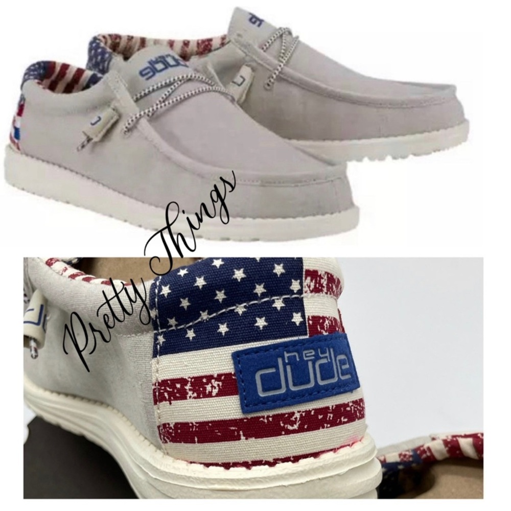 NIB 🇺🇸 Hey Dude Patriotic Wally Shoes 🇺🇸